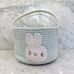 Woven Basket with Bunny Design Easter